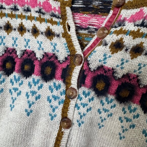 SUNDANCE innis fair isle henley sweater size XS - Picture 3 of 6